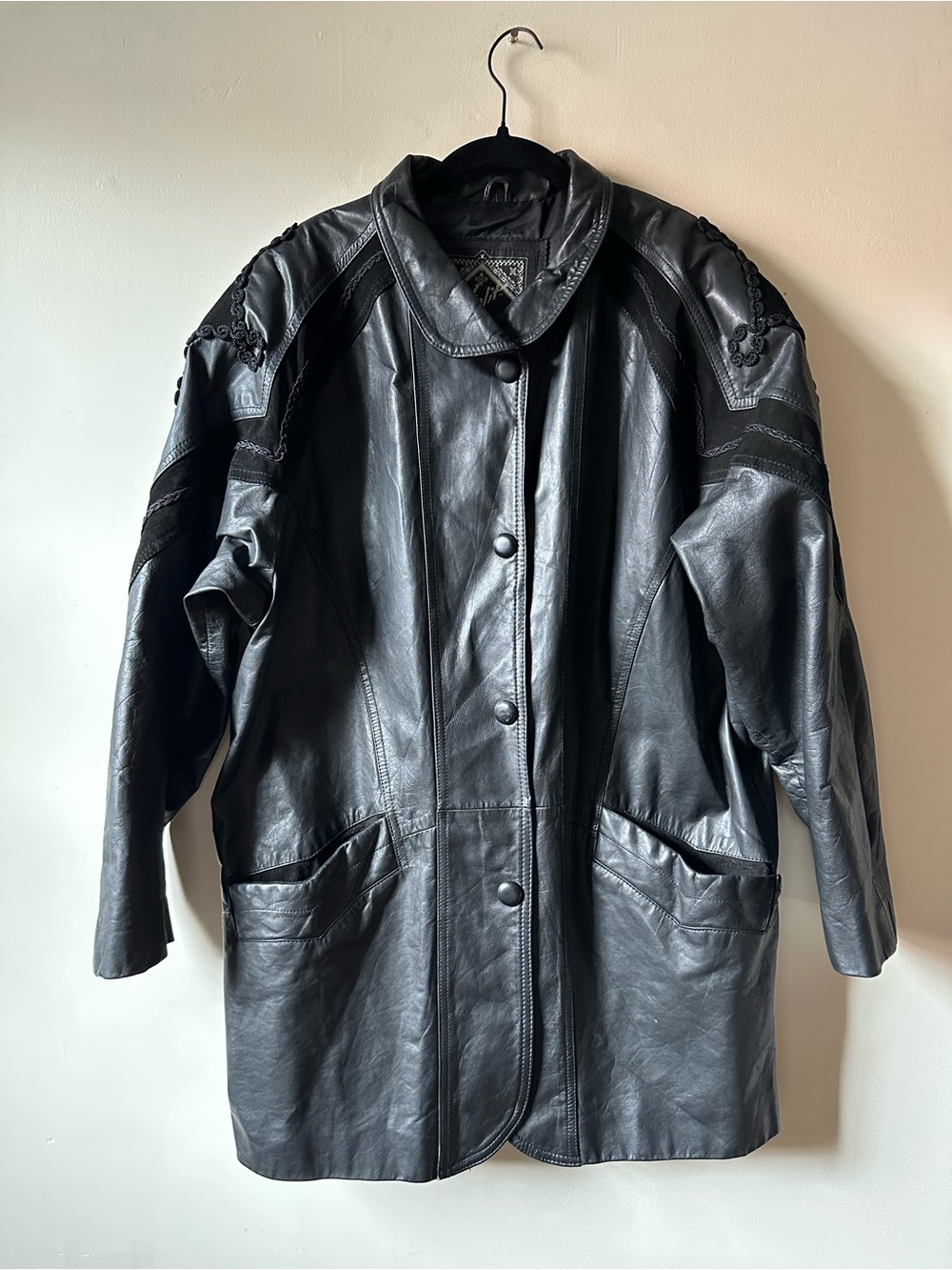 Vintage 80s Winlit Bohemian Leather Jacket
